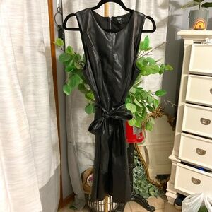 SIMPLY VERA VERA WANG FAUX LEATHER DRESS